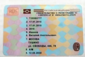 Стс нового образца без печати 2020